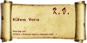 Kühne Vera névjegykártya