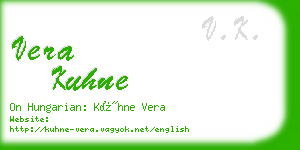 vera kuhne business card